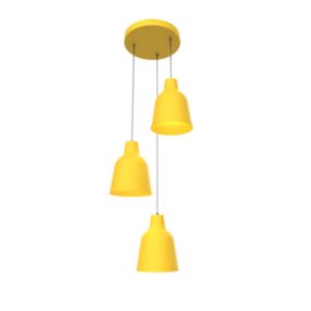 LUMICOM - DONG COMPO Suspension, 3X E27, max 42W, métal, jaune, D.35cm