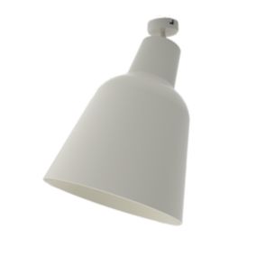 LUMICOM - DONG Plafonnier, 1X E27, max 42W, métal, blanc brillant, D.33cm