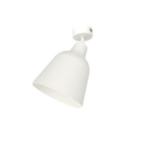 LUMICOM - DONG Plafonnier, 1X E27, max 42W, métal, blanc mat, D.16cm