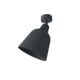 LUMICOM - DONG Plafonnier, 1X E27, max 42W, métal, gris anthracite, D.16cm