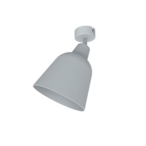 LUMICOM - DONG Plafonnier, 1X E27, max 42W, métal, gris, D.16cm