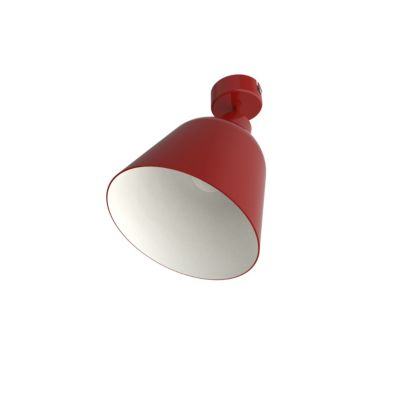 LUMICOM - DONG Plafonnier, 1X E27, max 42W, métal, rouge brillant/blanc, D.16cm