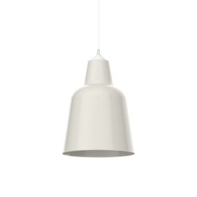 LUMICOM - DONG Suspension, 1X E27, max 42W, métal, blanc brillant, D.25cm