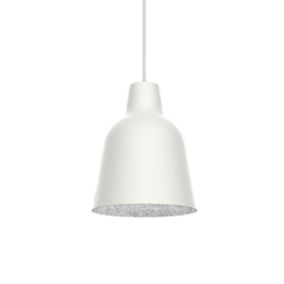 LUMICOM - DONG Suspension, 1X E27, max 42W, métal, blanc/feuille argent, D.16cm