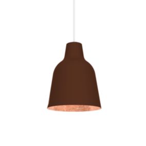 LUMICOM - DONG Suspension, 1X E27, max 42W, métal, corten/feuille cuivre, D.16cm