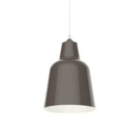 LUMICOM - DONG Suspension, 1X E27, max 42W, métal, gris /blanc, D.25cm