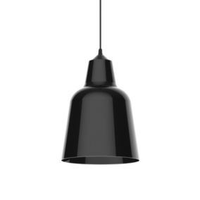 LUMICOM - DONG Suspension, 1X E27, max 42W, métal, noir brillant, D.25cm