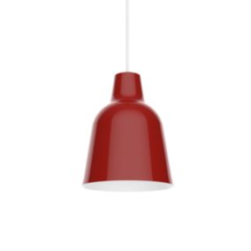 LUMICOM - DONG Suspension, 1X E27, max 42W, métal, rouge brillant/blanc, D.16cm