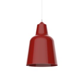 LUMICOM - DONG Suspension, 1X E27, max 42W, métal, rouge brillant, D.40cm