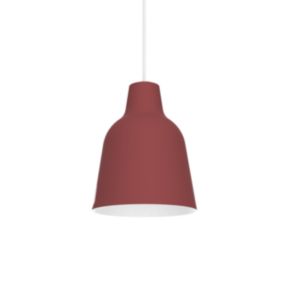 LUMICOM - DONG Suspension, 1X E27, max 42W, métal, rouge cowhide/blanc, D.16cm