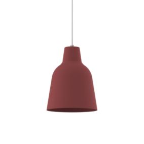 LUMICOM - DONG Suspension, 1X E27, max 42W, métal, rouge cowhide, D.16cm