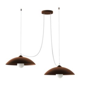 LUMICOM - DREAM Suspension, 2X E27, max 42W, métal, marron corten, D.40cm