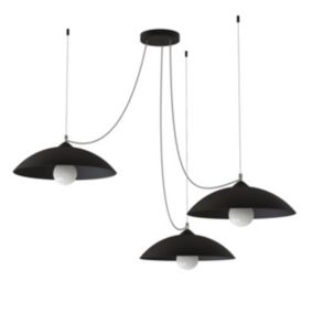 LUMICOM - DREAM Suspension, 3X E27, max 42W, métal, noir mat, D.40cm