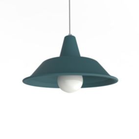 LUMICOM - DUNA Suspension, 1XE27, max 42W, métal, bleu méditerranéen, D.35cm