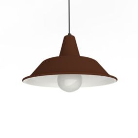 LUMICOM - DUNA Suspension, 1XE27, max 42W, métal, corten/blanc traffic, D.35cm