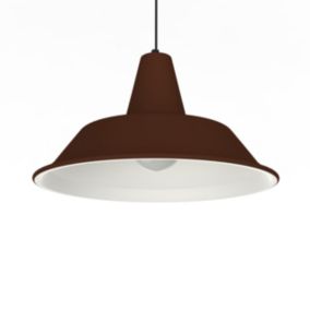 LUMICOM - DUNA Suspension, 1XE27, max 42W, métal, corten/blanc traffic, D.45cm