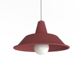 LUMICOM - DUNA Suspension, 1XE27, max 42W, métal, rouge cowhide, D.35cm