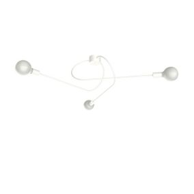 LUMICOM - ELICA Plafonnier, 3X E27, max 42W, métal, blanc, D.80cm