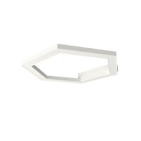 LUMICOM - ESAGONO 1X Plafonnier, STRIP LED, 22W/m, 3000K, métal, blanc, D.40cm