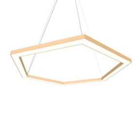 LUMICOM - ESAGONO 1X Suspension, STRIP LED, 34W/m, 3000K, métal, anodic gold, D.60cm