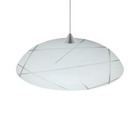 LUMICOM - EVEN Suspension, 1X E27, max 42W, verre, blanc, D.40cm