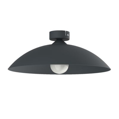 LUMICOM - FLASH Plafonnier, 1X E27, max 42W, métal, anthracite, D.40cm