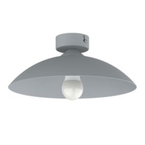 LUMICOM - FLASH Plafonnier, 1X E27, max 42W, métal, gris, D.30cm