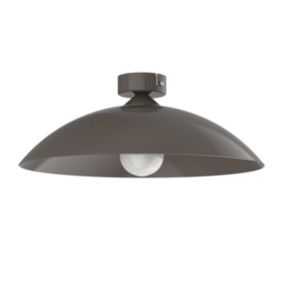 LUMICOM - FLASH Plafonnier, 1X E27, max 42W, métal, gris tourterelle brillant, D.40cm