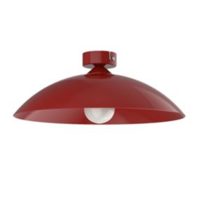 LUMICOM - FLASH Plafonnier, 1X E27, max 42W, métal, rouge brillant, D.40cm