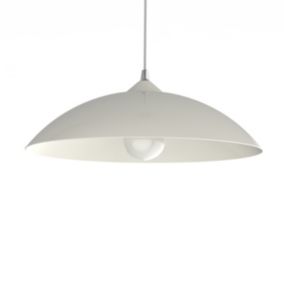 LUMICOM - FLASH Suspension, 1X E27, max 42W, métal, glos white, D.40cm