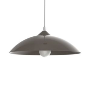 LUMICOM - FLASH Suspension, 1X E27, max 42W, métal, gris tourterelle brillant, D.30cm