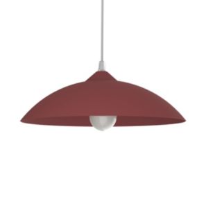 LUMICOM - FLASH Suspension, 1X E27, max 42W, métal, rouge cowhide, D.30cm