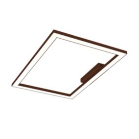 LUMICOM - FLOOR Plafonnier, STRIP LED, 38W/m, 3000K, métal, corten, 40x60cm