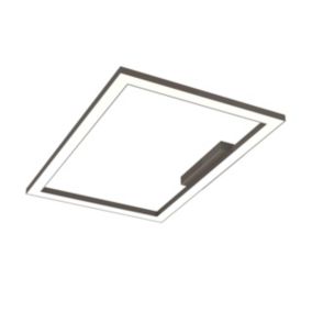 LUMICOM - FLOOR Plafonnier, STRIP LED, 38W/m, 3000K, métal, gris tourterelle brillant, 40x60cm