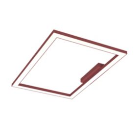 LUMICOM - FLOOR Plafonnier, STRIP LED, 38W/m, 3000K, métal, rouge cowhide, 40x60cm