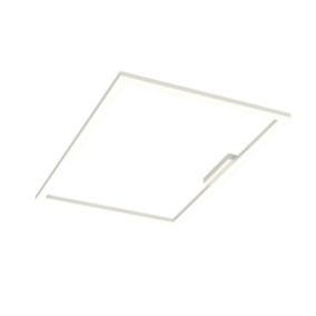 LUMICOM - FLOOR Plafonnier, STRIP LED, 58W/m, 3000K, métal, blanc brillant, 60x90cm