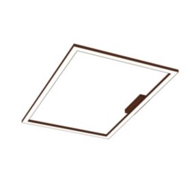 LUMICOM - FLOOR Plafonnier, STRIP LED, 58W/m, 3000K, métal, corten, 60x90cm