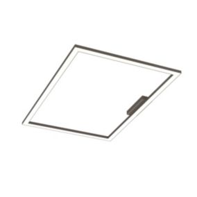 LUMICOM - FLOOR Plafonnier, STRIP LED, 58W/m, 3000K, métal, gris tourterelle brillant, 60x90cm