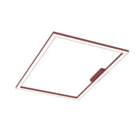 LUMICOM - FLOOR Plafonnier, STRIP LED, 58W/m, 3000K, métal, rouge cowhide, 60x90cm