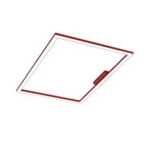 LUMICOM - FLOOR Plafonnier, STRIP LED, 58W/m, 4000K, métal, rouge brillant, 60x90cm