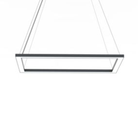 LUMICOM - FLOOR Suspension, STRIP LED, 38W/m, 3000K, métal, anthracite, 40x60cm