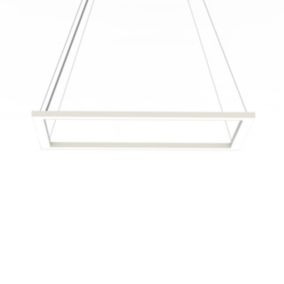 LUMICOM - FLOOR Suspension, STRIP LED, 38W/m, 3000K, métal, blanc brillant, 40x60cm