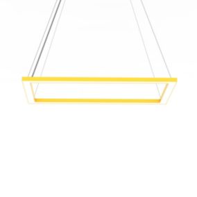 LUMICOM - FLOOR Suspension, STRIP LED, 38W/m, 3000K, métal, jaune, 40x60cm