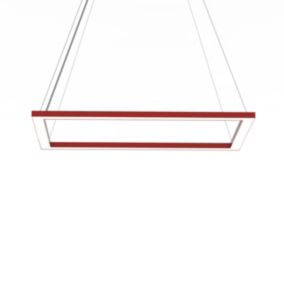 LUMICOM - FLOOR Suspension, STRIP LED, 38W/m, 3000K, métal, rouge brillant, 40x60cm