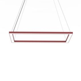 LUMICOM - FLOOR Suspension, STRIP LED, 38W/m, 3000K, métal, rouge cowhide, 40x60cm