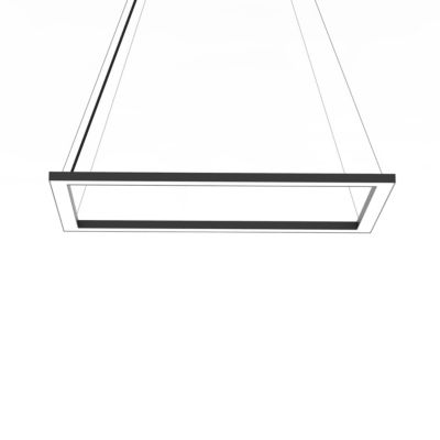 LUMICOM - FLOOR Suspension, STRIP LED, 38W/m, 4000K, métal, noir brillant, 40x60cm