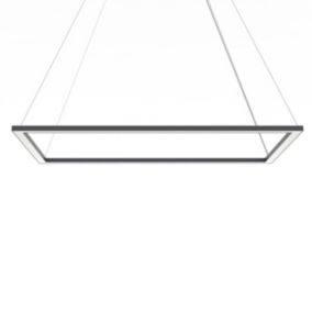 LUMICOM - FLOOR Suspension, STRIP LED, 58W/m, 3000K, métal, anthracite, 60x90cm