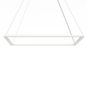 LUMICOM - FLOOR Suspension, STRIP LED, 58W/m, 3000K, métal, blanc, 60x90cm