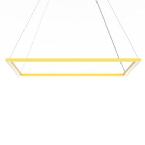 LUMICOM - FLOOR Suspension, STRIP LED, 58W/m, 3000K, métal, jaune, 60x90cm