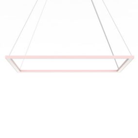 LUMICOM - FLOOR Suspension, STRIP LED, 58W/m, 3000K, métal, rose, 60x90cm